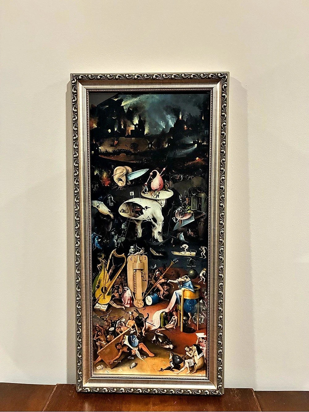 Hieronymus Bosch Hell 11x23 Framed Art Print Garden of Earthly Delights Wall Art